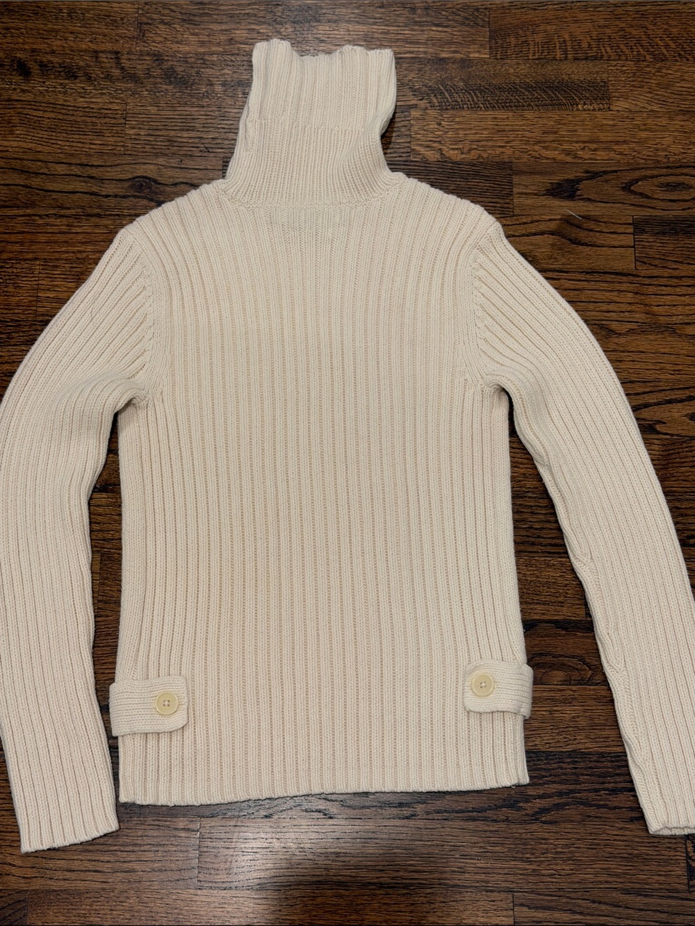 Tommy Hilfiger Cream Cable-Knit Turtleneck Sweater - Picture 7 of 9